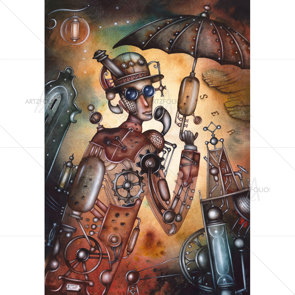 Steampunk Man D7 — custom-size art design 5011045