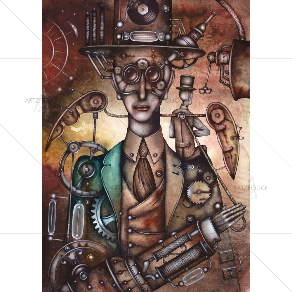 Steampunk Man D9 — Ancient custom art by ArtzFolio