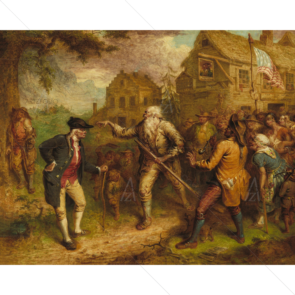 The Return of Rip Van Winkle, John Quidor, 1849 — American custom art by ArtzFolio