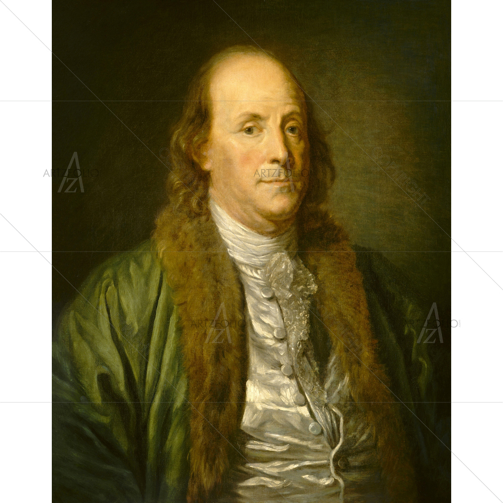 Benjamin Franklin, Jean-Baptiste Greuze, 1777 — custom-size art design 5011076