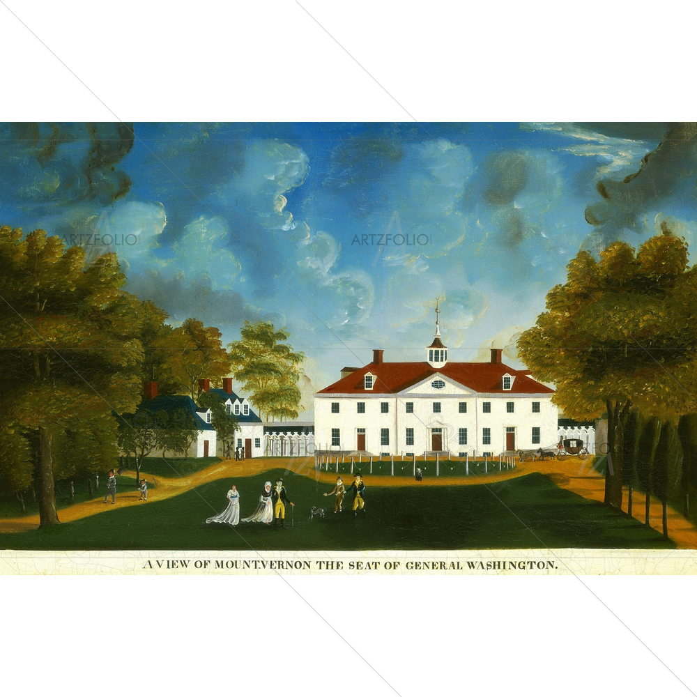 View of Mount Vernon, 1792 — American custom art by ArtzFolio