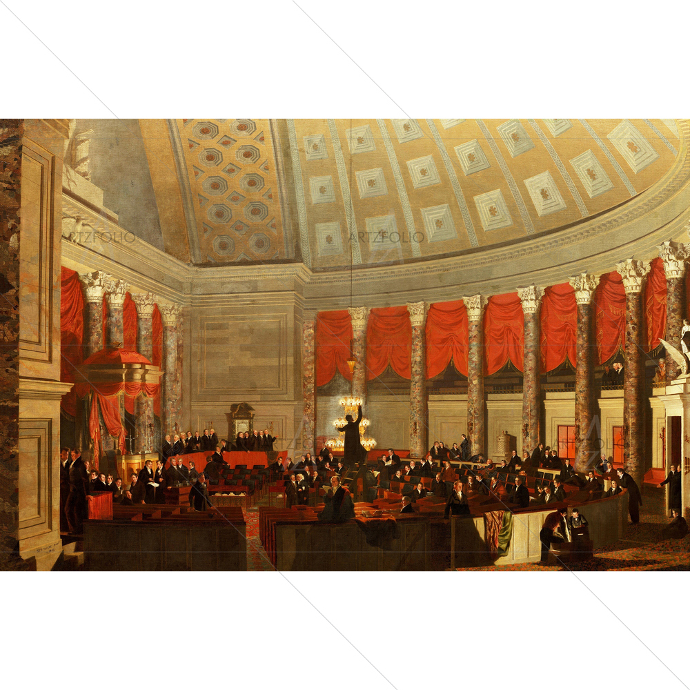 The House of Representatives, Samuel F.B. Morse, 1822-23 — custom-size art design 5011080