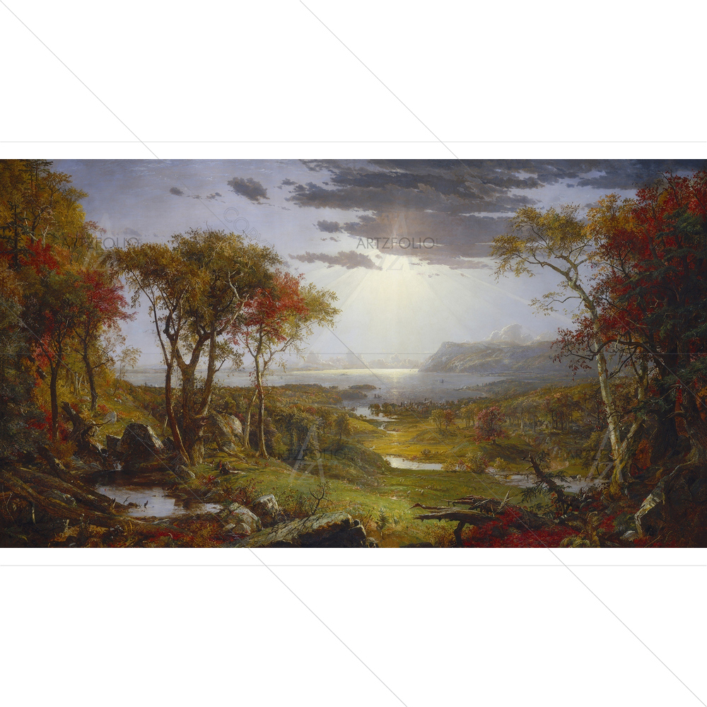 Autumn-On Hudson River, Jasper Francis Cropsey, 1860 — American custom art by ArtzFolio