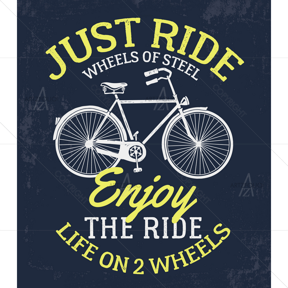 Bicycle Slogan — Ancient custom art by ArtzFolio