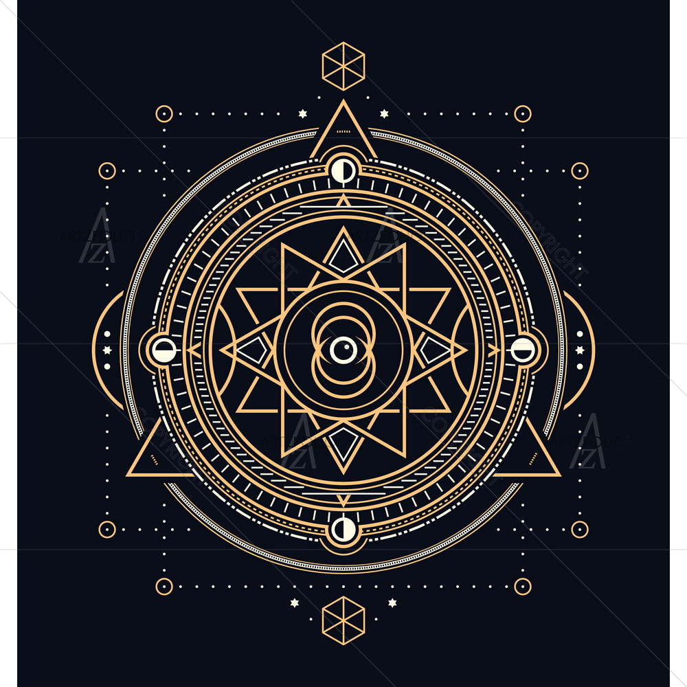 Abstract Sacred Symbols — custom-size art design 5011101