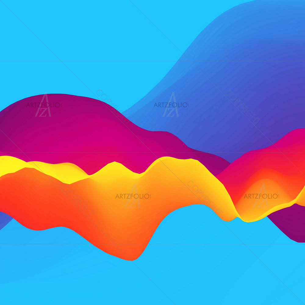 3D Abstract Waves D1 — Abstract custom art by ArtzFolio