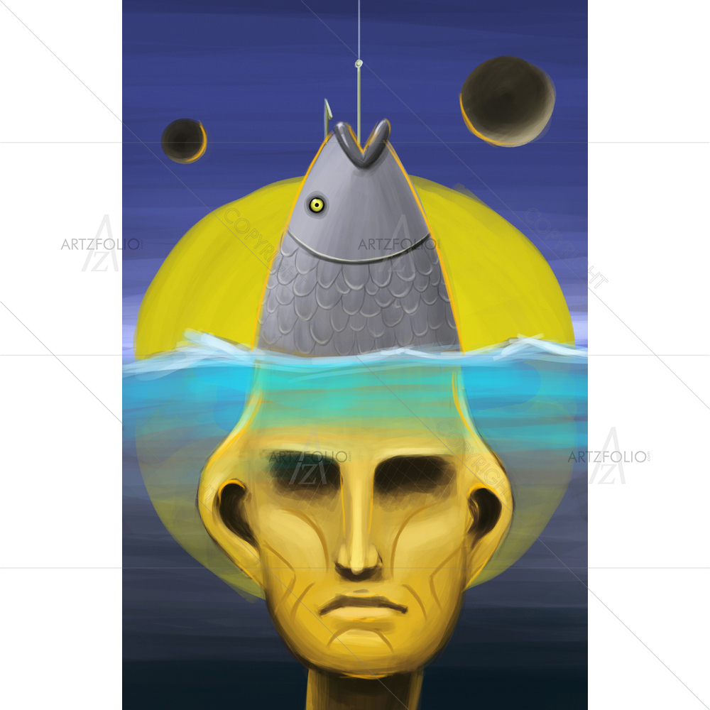 Fishing Image — Abstract custom art by ArtzFolio