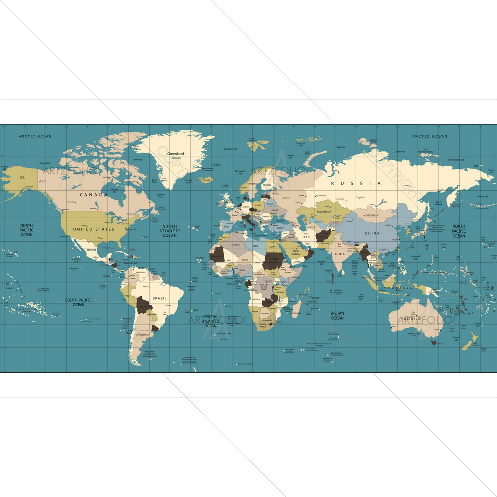 World Map D1 — custom-size art design 5011119