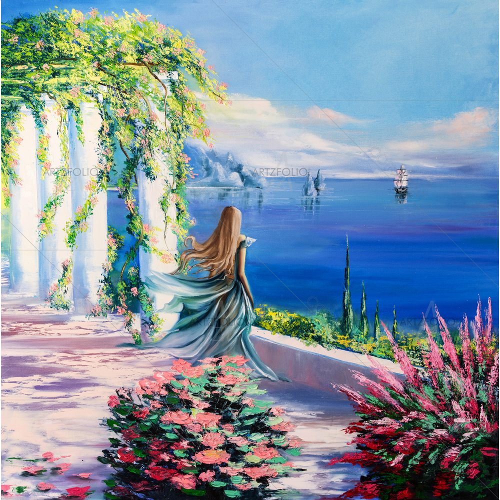 Summer Romantic Scene — custom-size art design 5011120