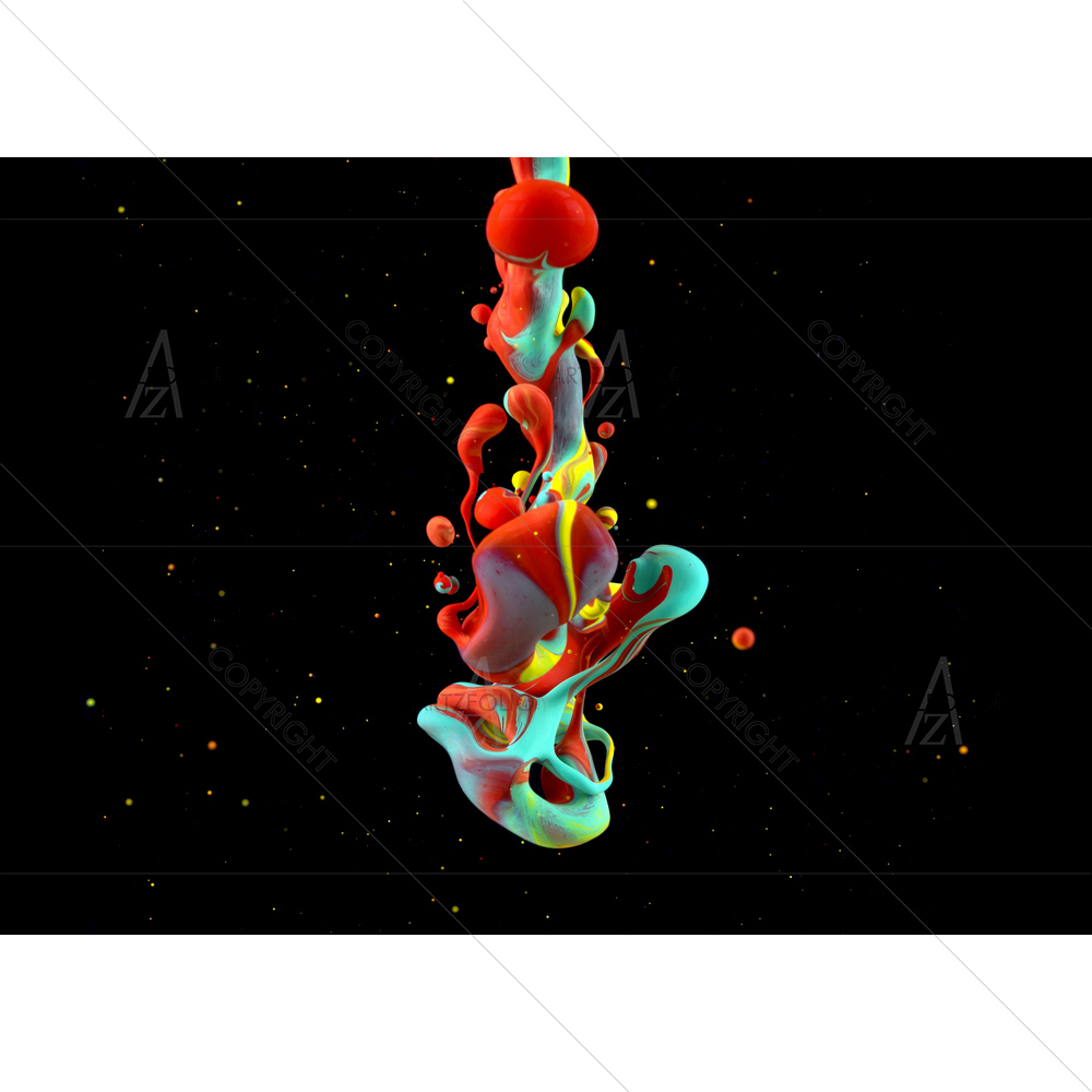 Colorful Shapes And Bubbles — custom-size art design 5011122