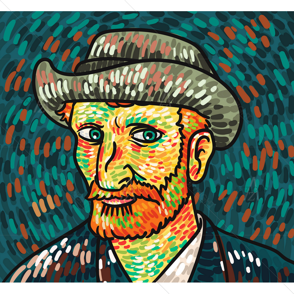 Portrait of Van Gogh — custom-size art design 5011123