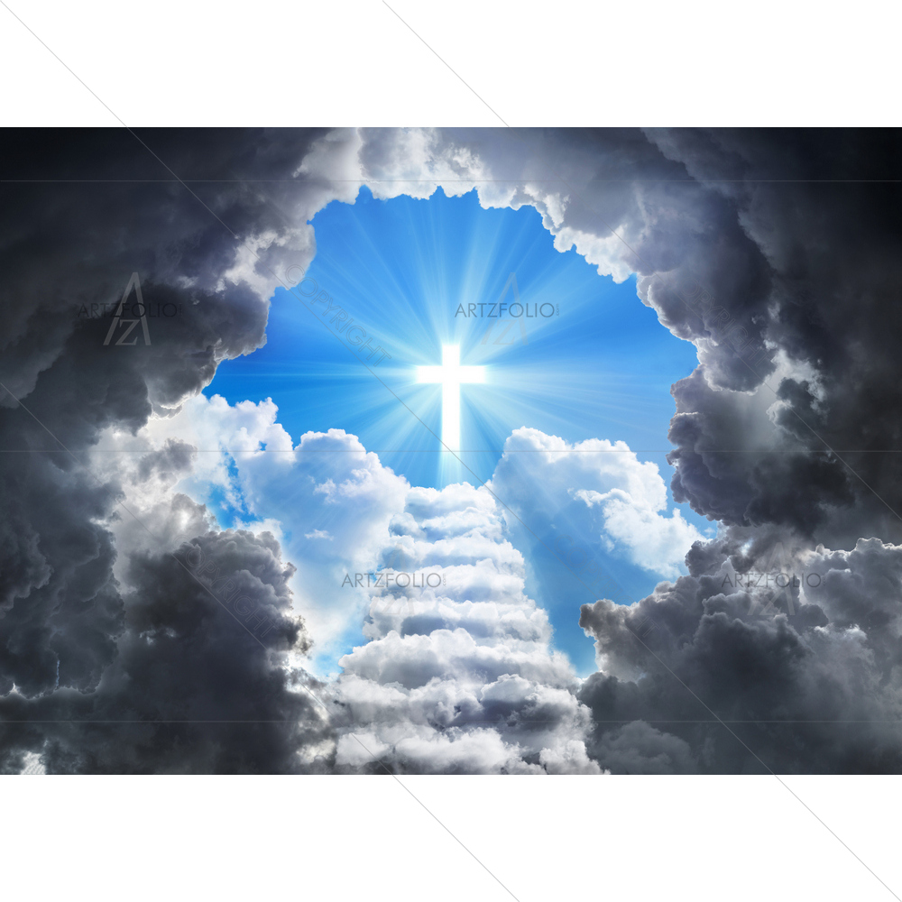 Stairs Leading at End of Tunnel — custom-size art design 5011134
