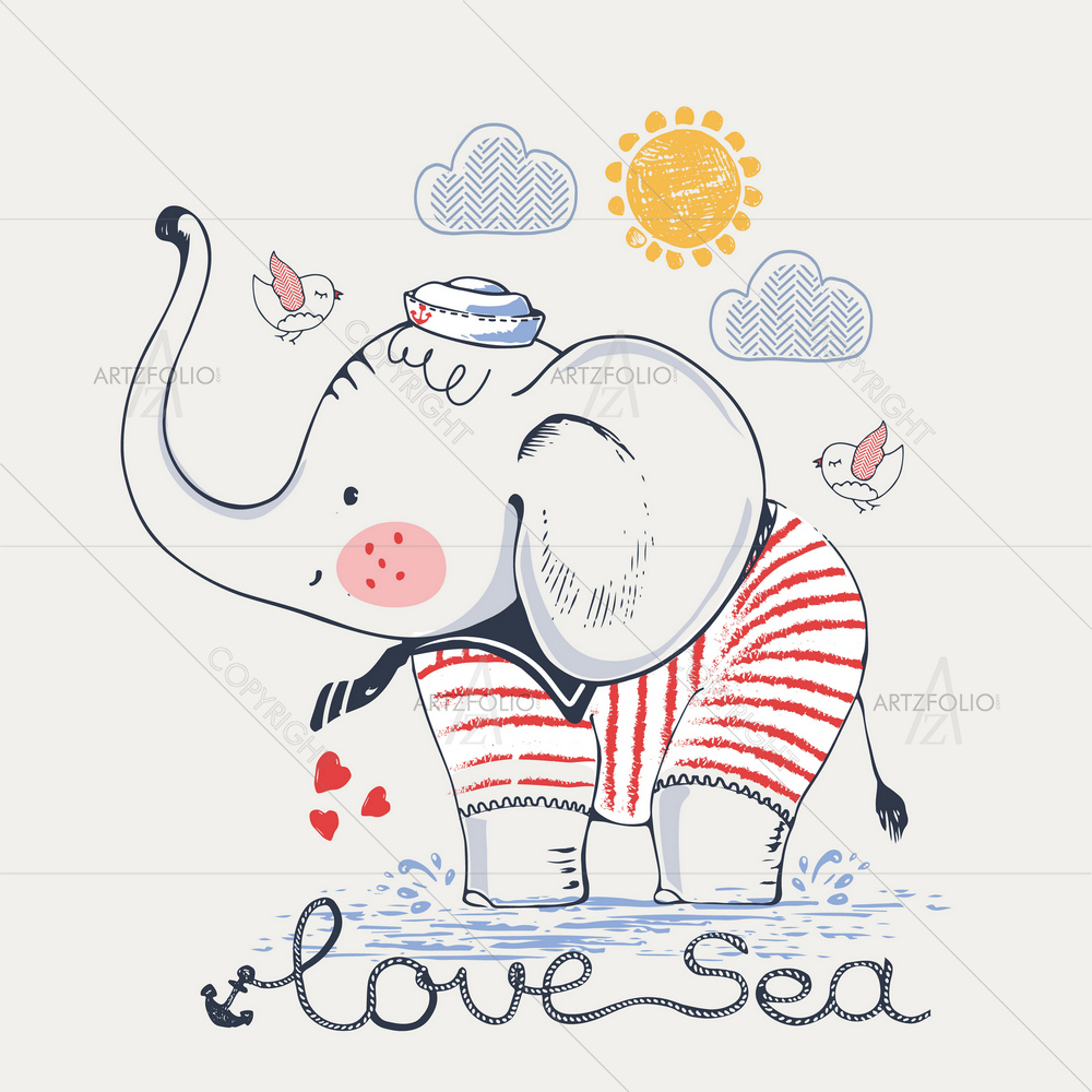 Sailor Elephant — custom-size art design 5011138