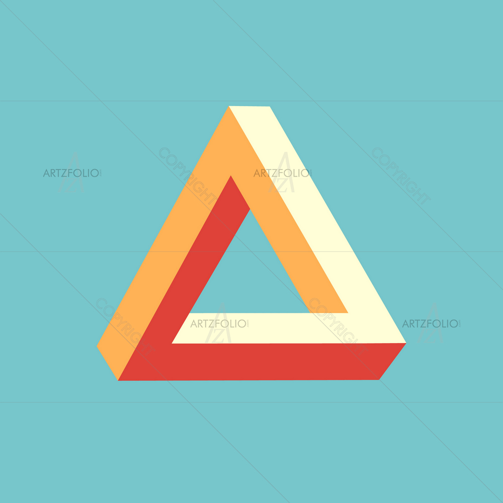 Optical Triangle Icon — custom-size art design 5011142