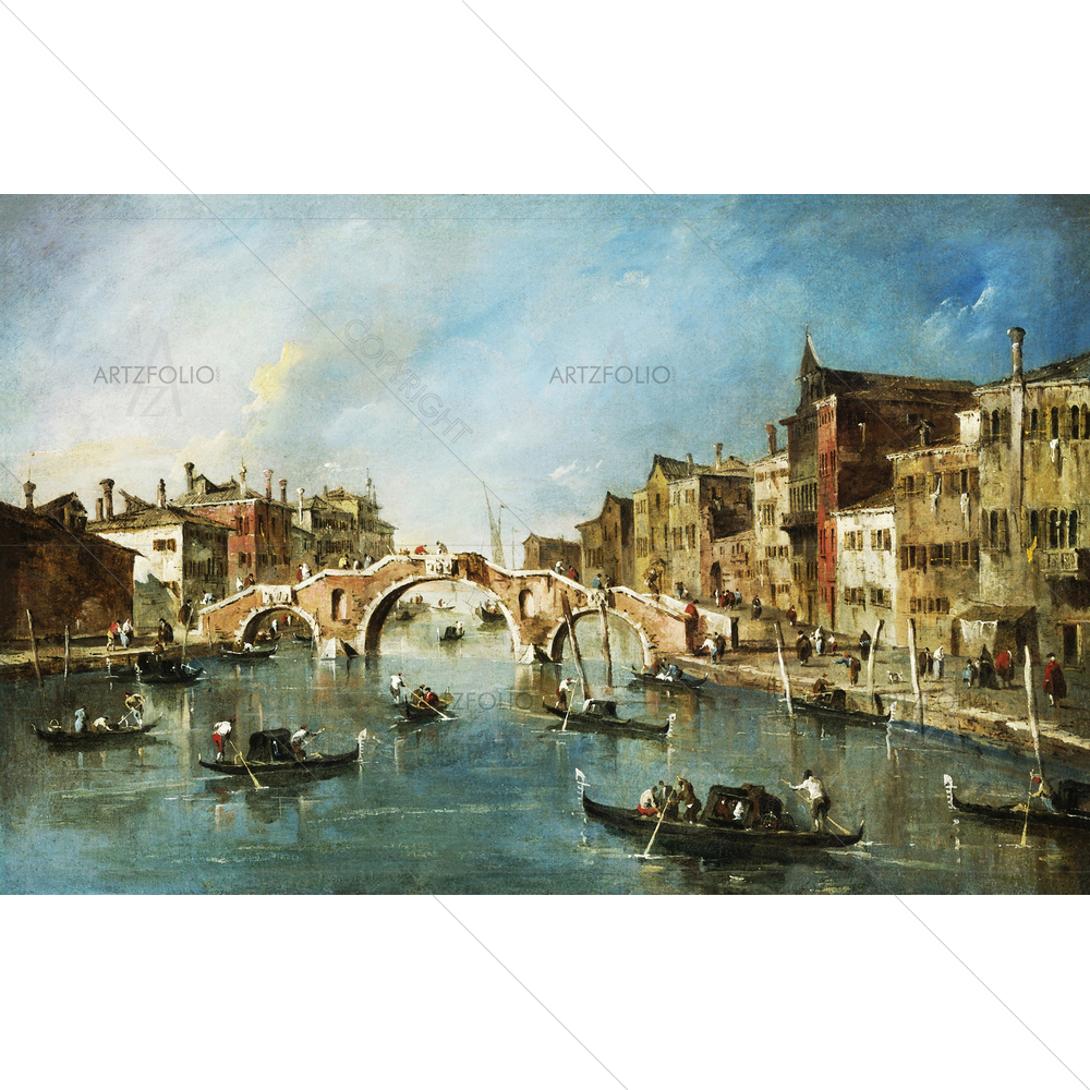 View on Cannaregio Canal, Francesco Guardi, 1775-80 — Architecture custom art by ArtzFolio