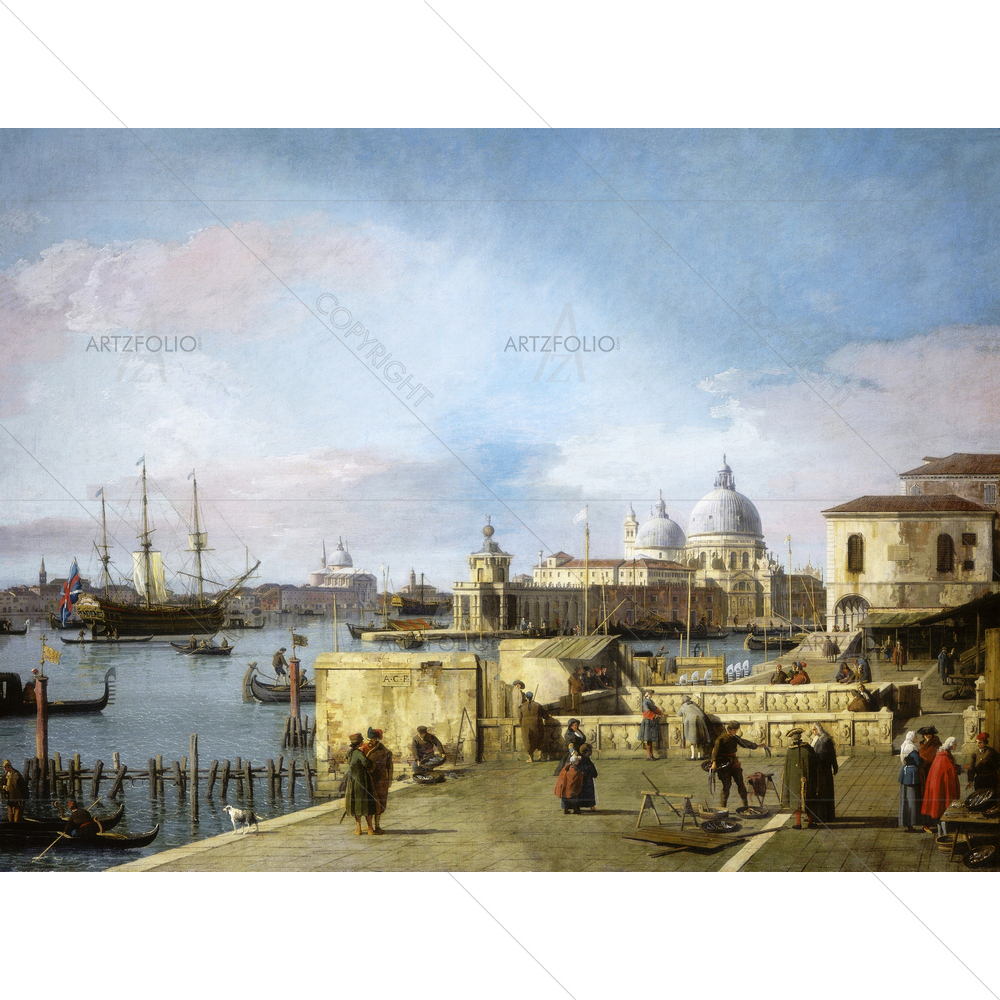 Entrance to Grand Canal from Molo, Canaletto, 1742-44 — custom-size art design 5011171