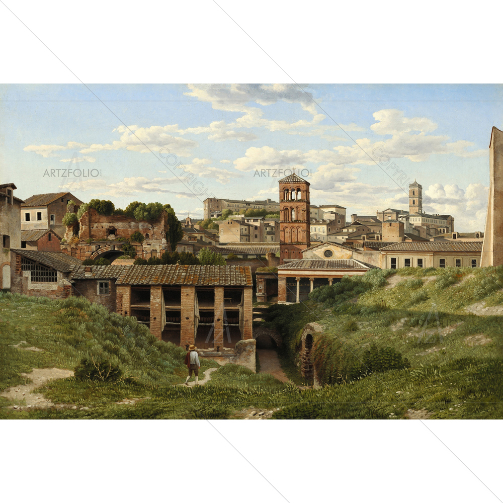 View of Cloaca Maxima, Christoffer Eckersberg, 1814 — custom-size art design 5011175