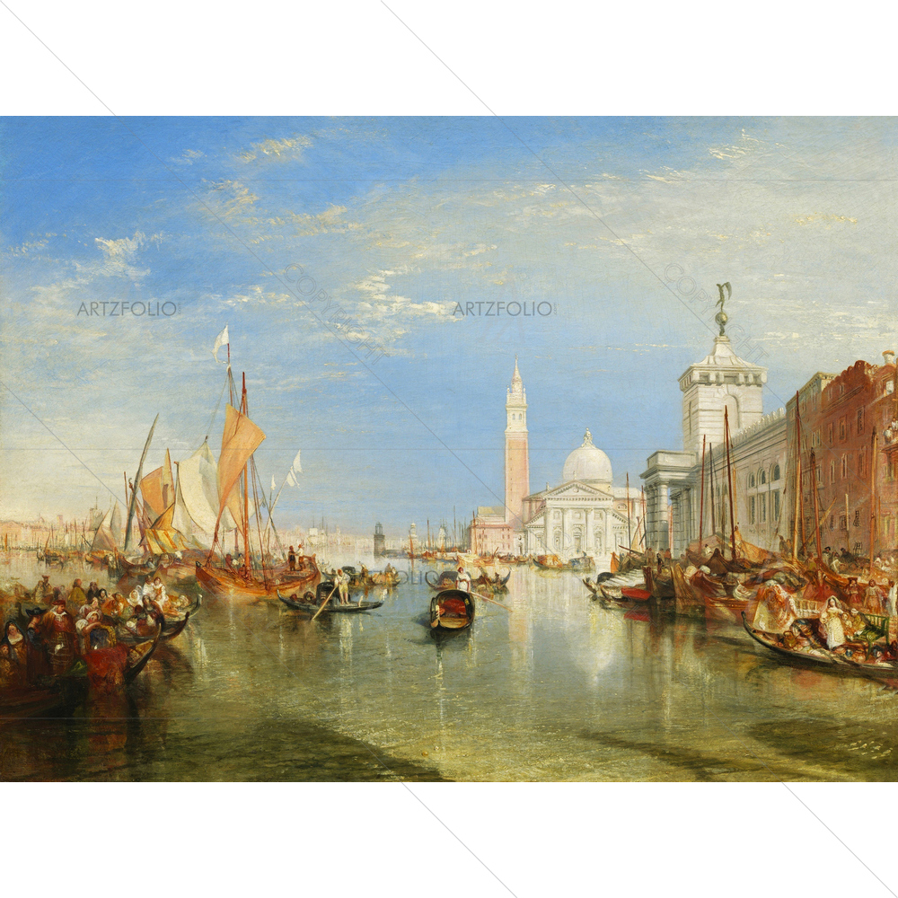 Venice: Dogana and San Giorgio Maggiore, Joseph Turner, 1834 — custom-size art design 5011178