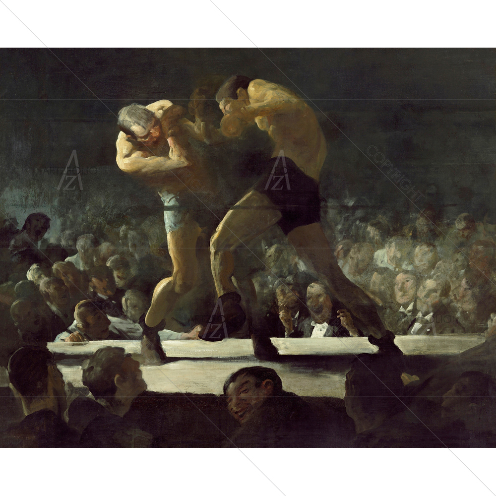 Club Night, George Bellows, 1907 — American custom art by ArtzFolio