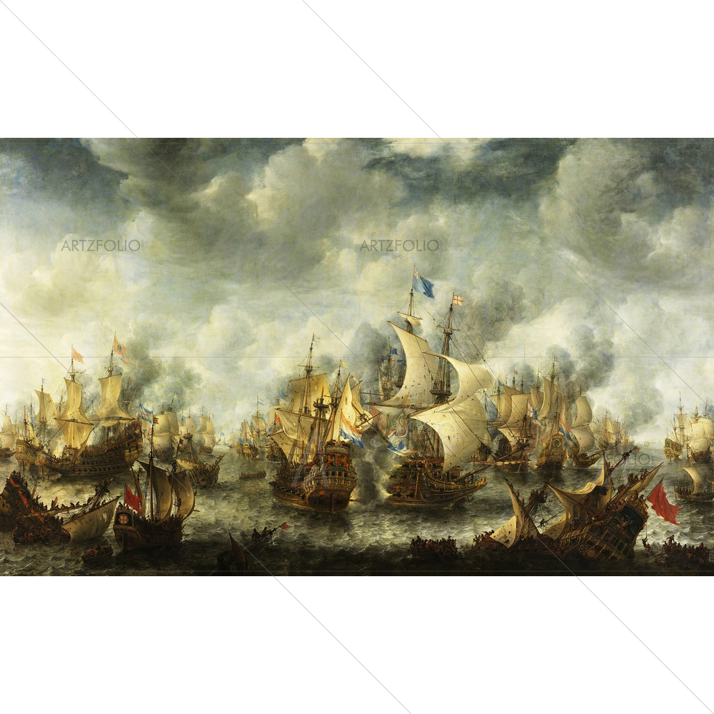 The Battle of Terheide, Jan Beerstraten, 1653-66 — Baroque custom art by ArtzFolio