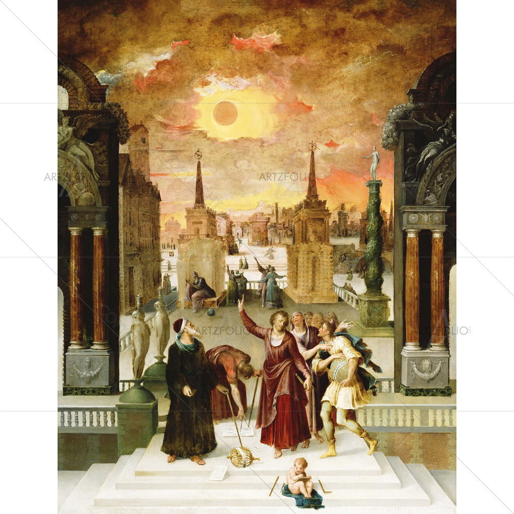 Areopagite Converting Pagan Philosophers, Antoine Caron, 1570 — custom-size art design 5011202