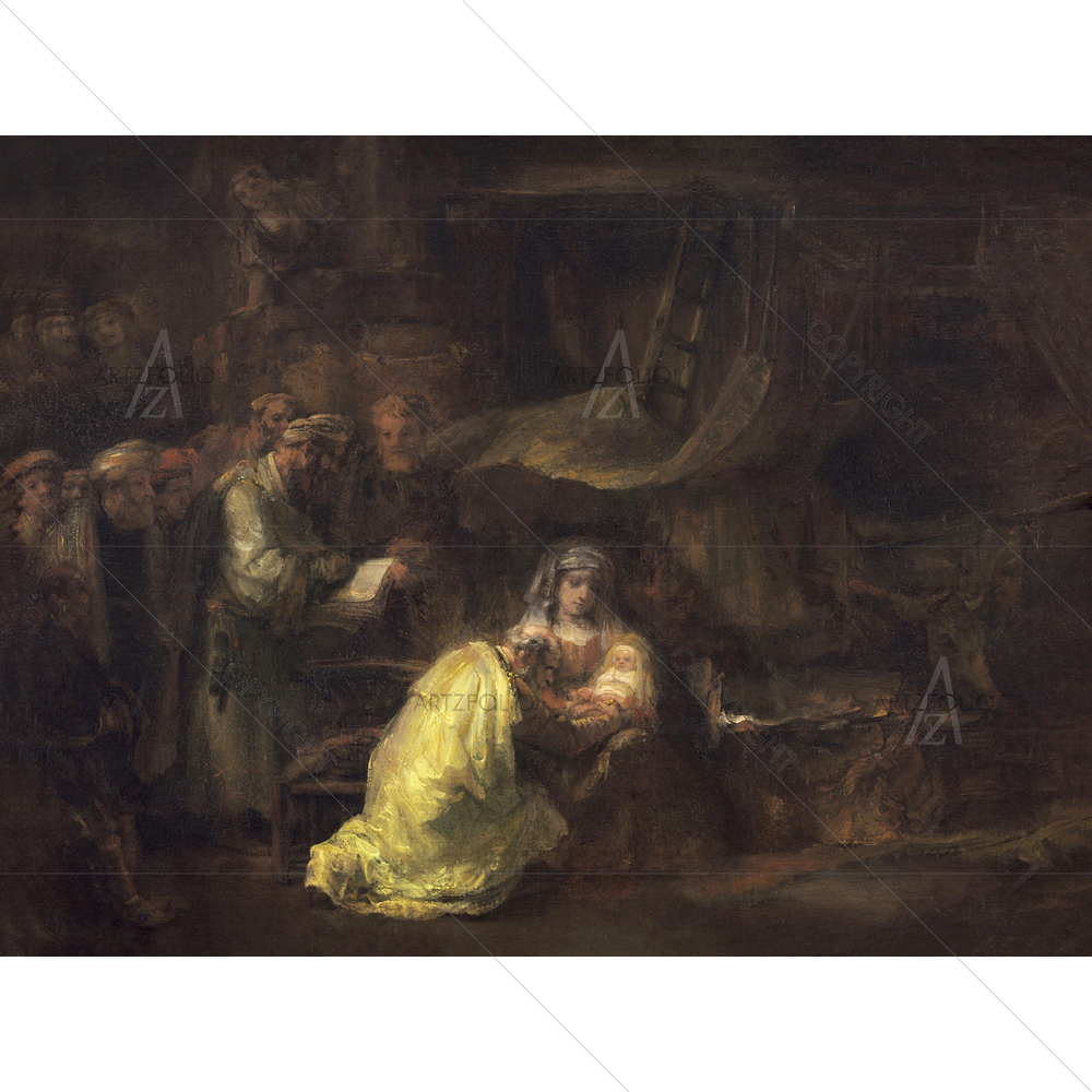 The Circumcision, Rembrandt Van Rijn, 1633 — Devotional custom art by ArtzFolio