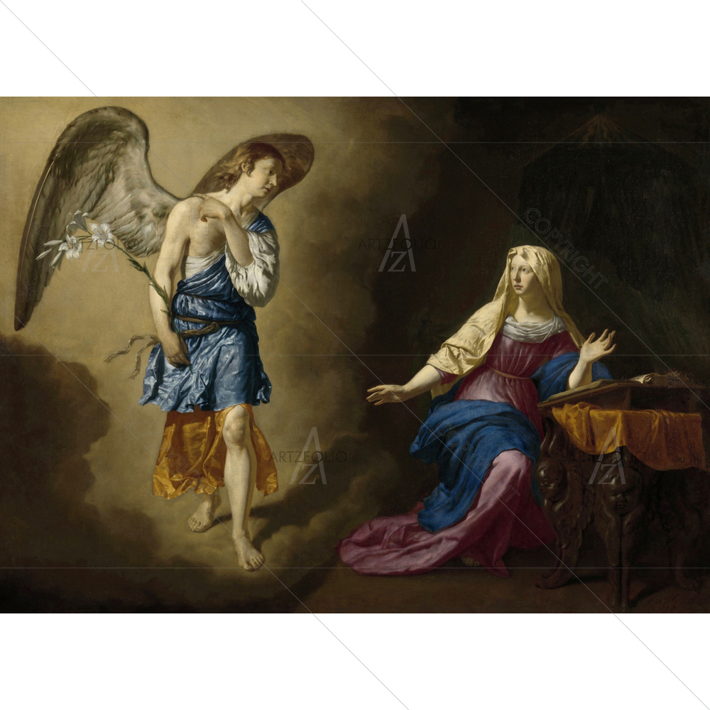 The Annunciation, Adriaen Velde, 1667 — custom-size art design 5011211