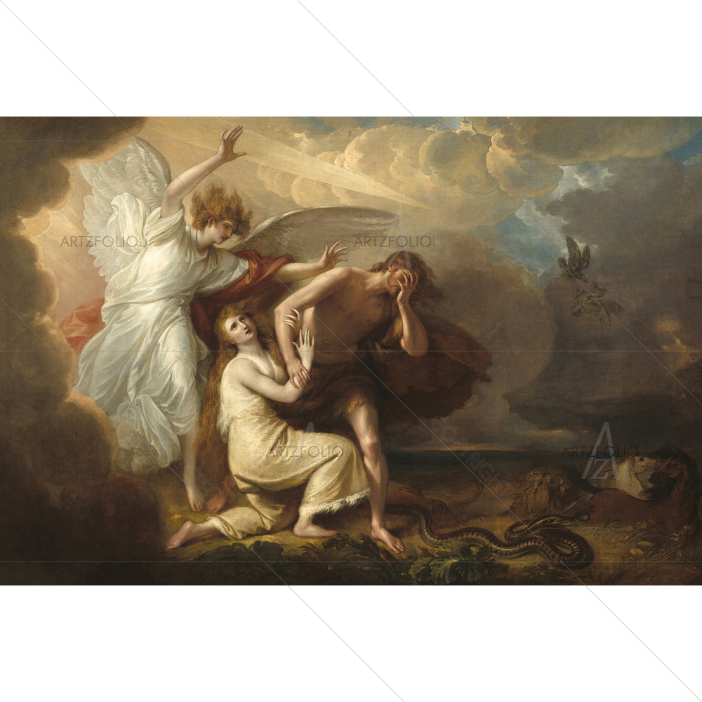 Expulsion Of Adam And Eve, 1791, Benjamin West — custom-size art design 5011214