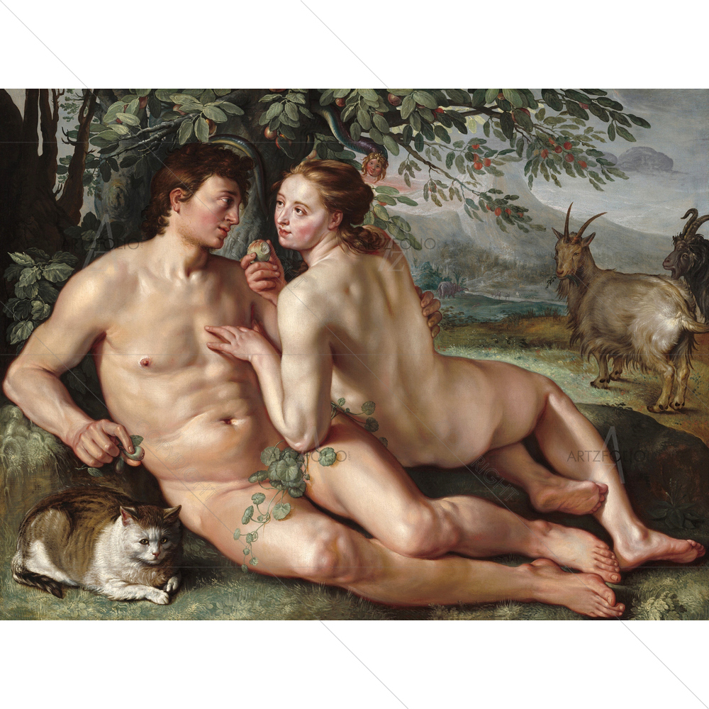 The Fall of Man, Hendrick Goltzius, 1616 — custom-size art design 5011217