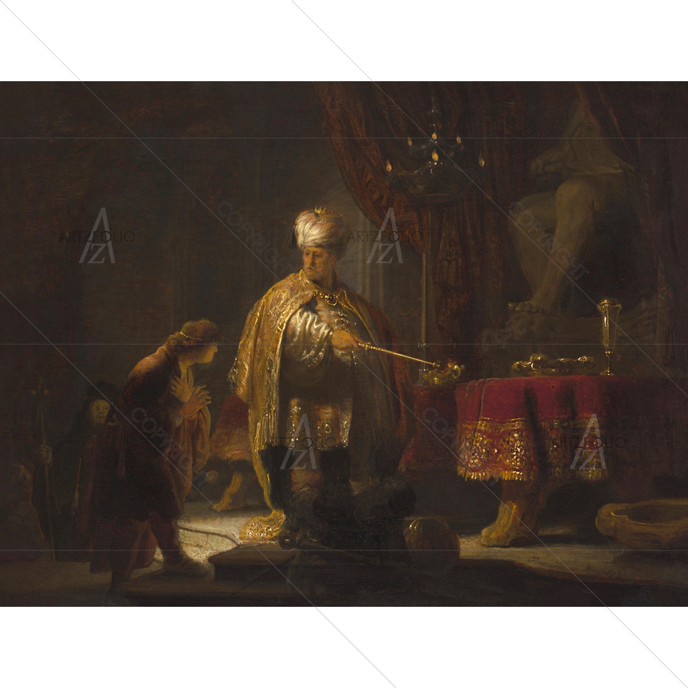 Daniel and Cyrus Before Idol Bel, Rembrandt Van Rijn, 1633 — Devotional custom art by ArtzFolio