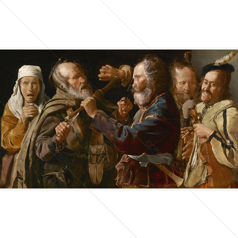 The Musician's Brawl, Georges De La Tour, 1625-30 — custom-size art design 5011230