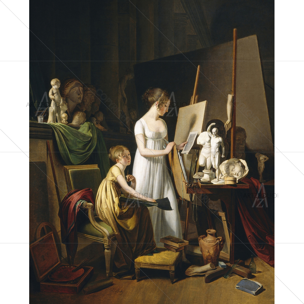 Painter's Studio, Louis-Leopold Boilly, 1800 — custom-size art design 5011231