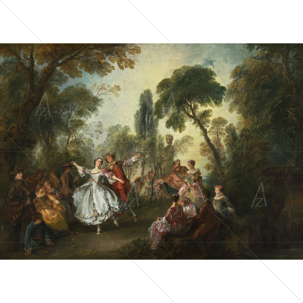 La Camargo Dancing, Nicolas Lancret, 1730 — custom-size art design 5011234