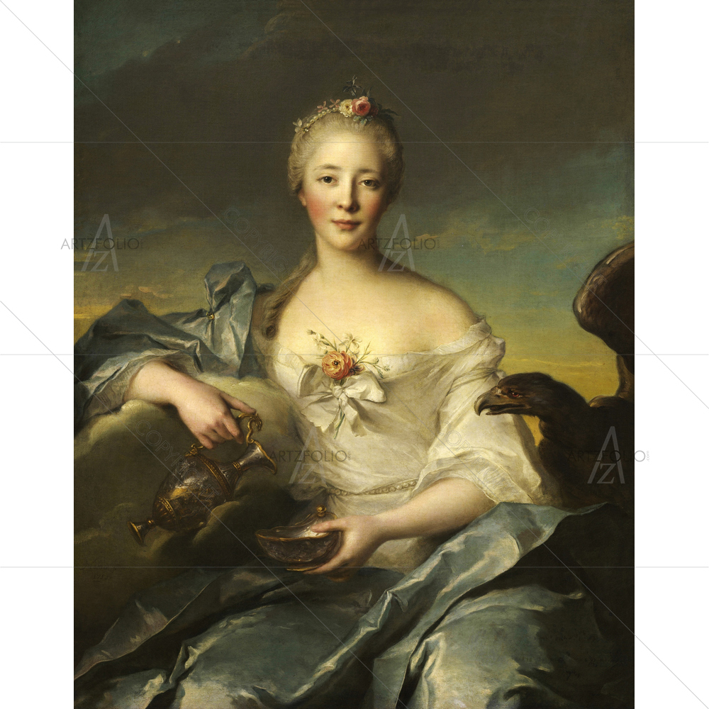 Louis XV's Courtiers Portrait, Jean-Marc Nattier, 1753 — custom-size art design 5011239