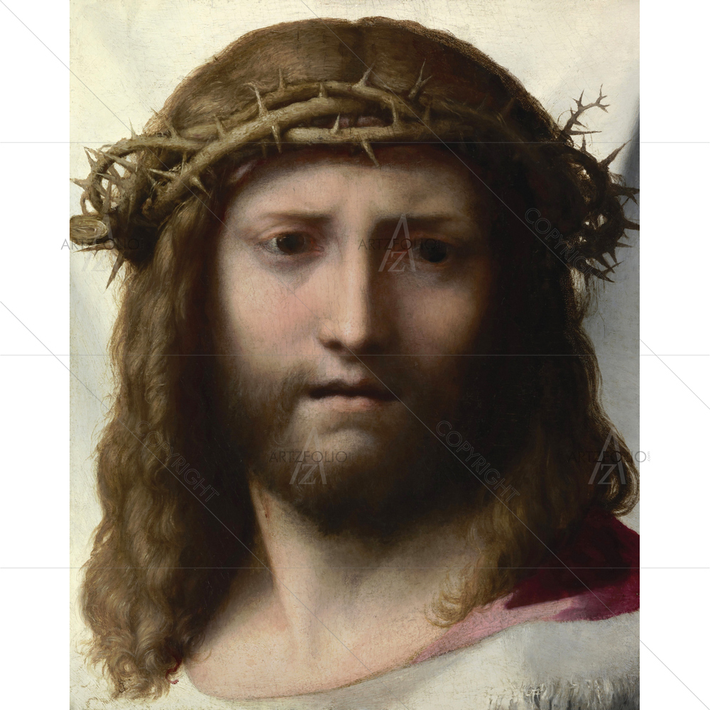Head of Christ, Correggio, 1525-30 — Devotional custom art by ArtzFolio