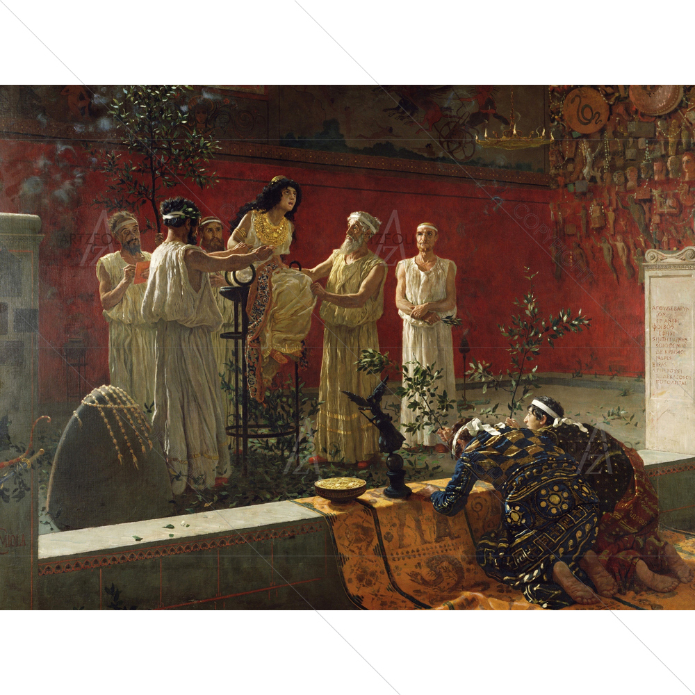 The Oracle by Camillo Miola, 1880 — Italian custom art by ArtzFolio