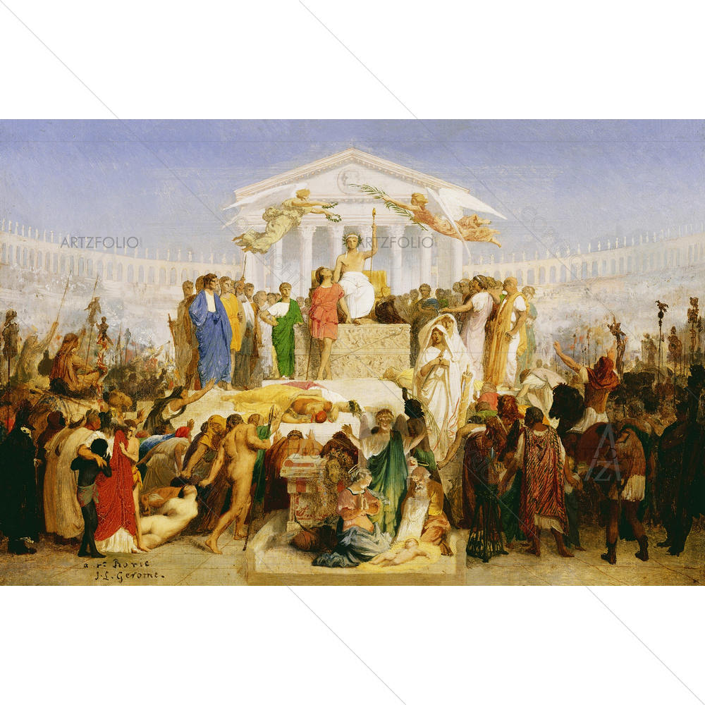 Age of Augustus, Jean-Leon Gerome, 1825-54 — Architecture custom art by ArtzFolio