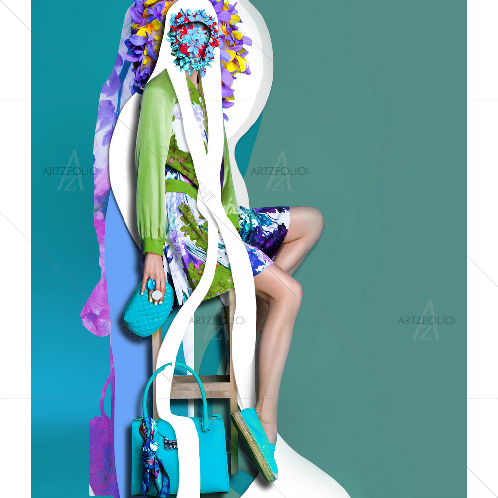 Blond Model Portrait — custom-size art design 5011261