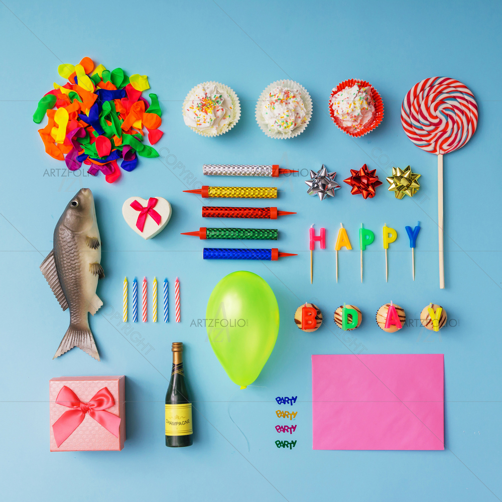Birthday Party Things — custom-size art design 5011267