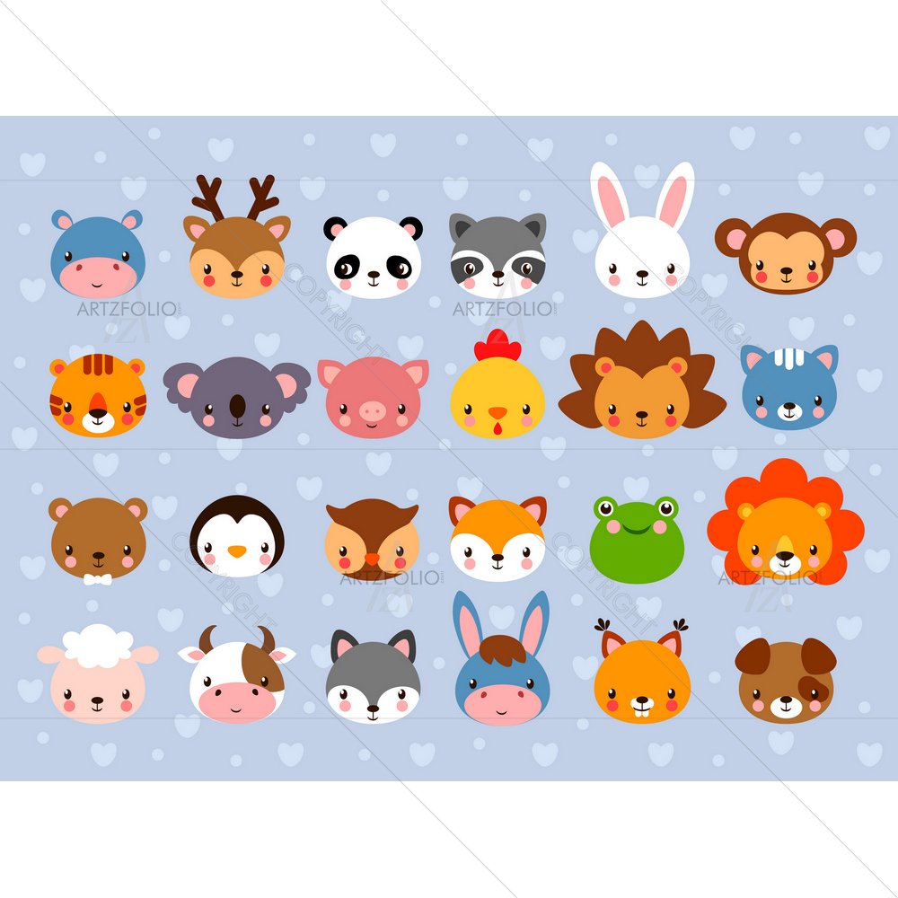 Baby Animals Faces — Animals custom art by ArtzFolio
