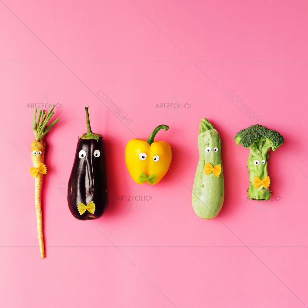 Minimal Vegetables — Abstract custom art by ArtzFolio
