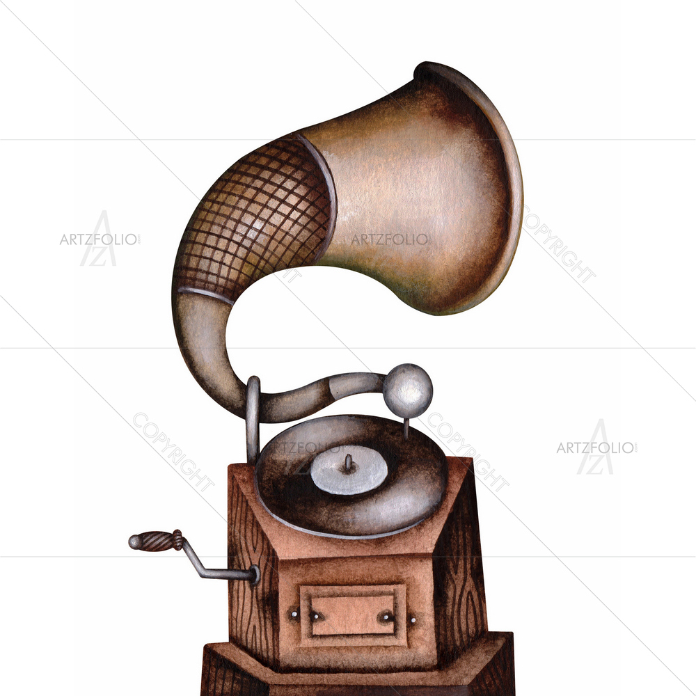 Old Gramophone Image — custom-size art design 5011306