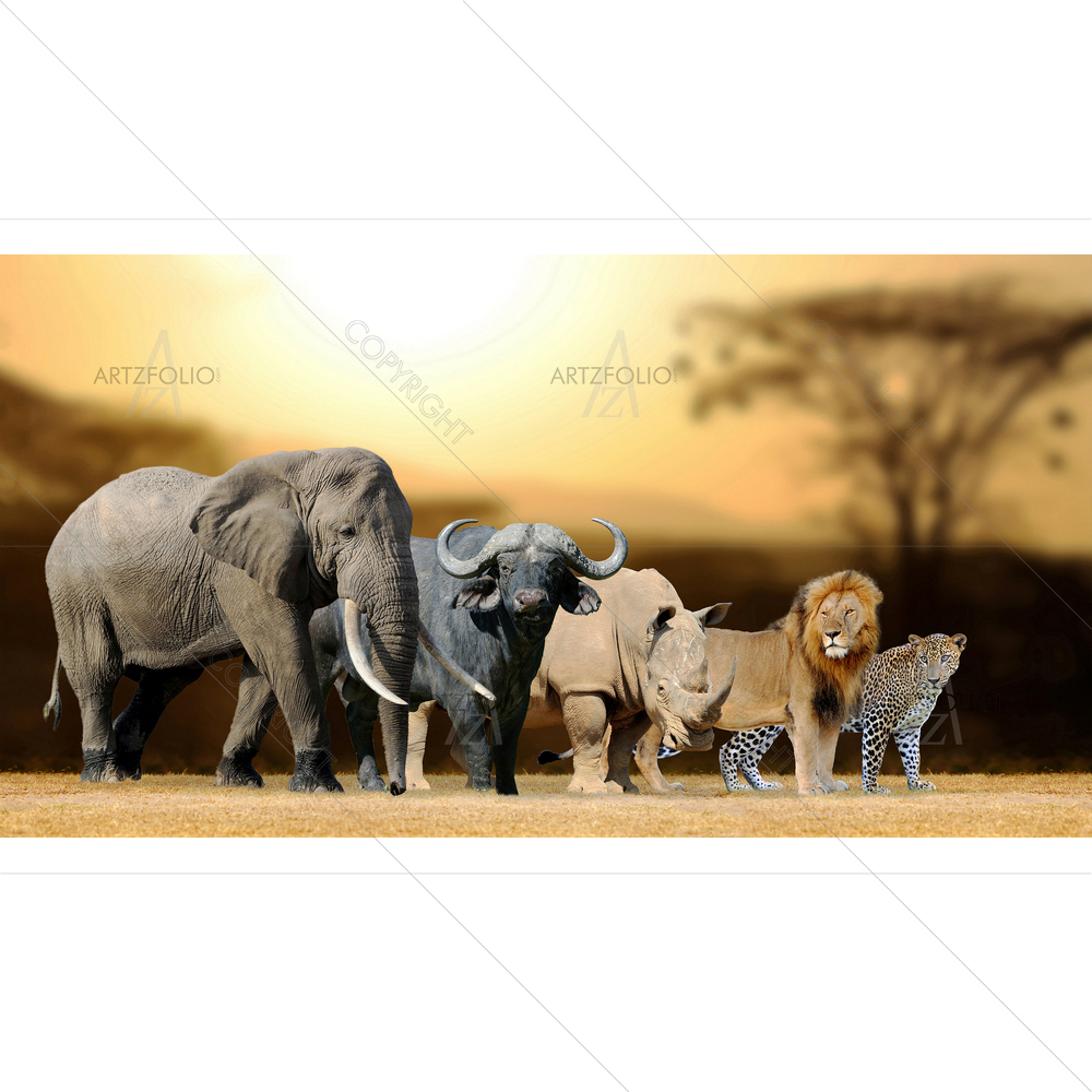 African Animals D2 — African custom art by ArtzFolio