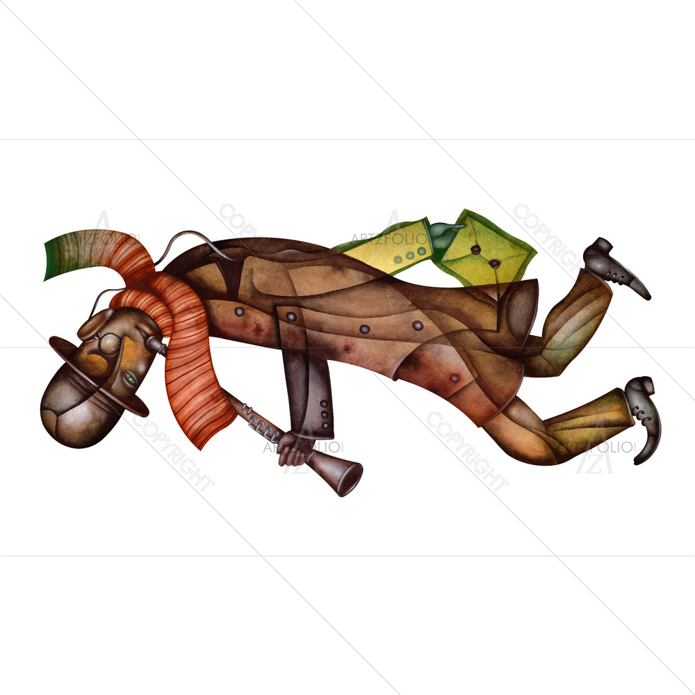 Abstract Cubism Musician — Cubism custom art by ArtzFolio