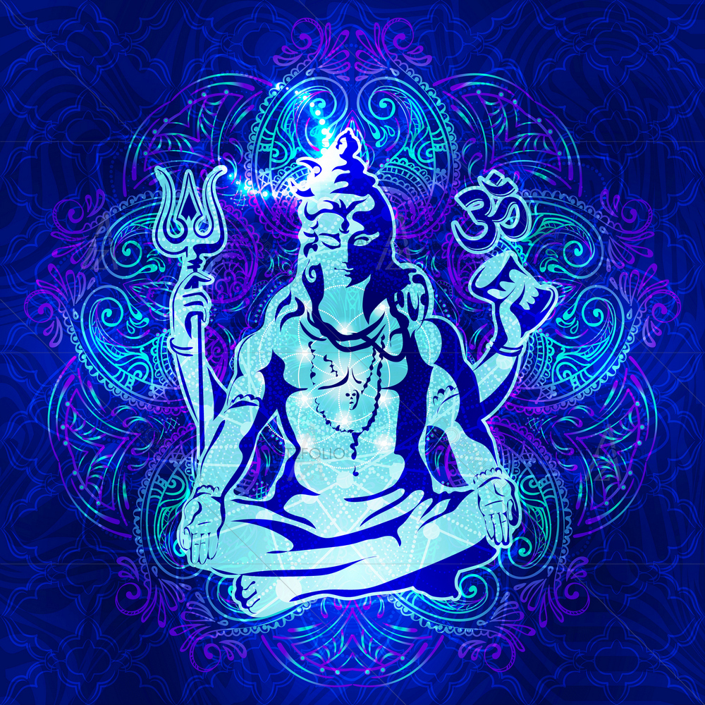 Hindu God Shiva D8 — Devotional custom art by ArtzFolio
