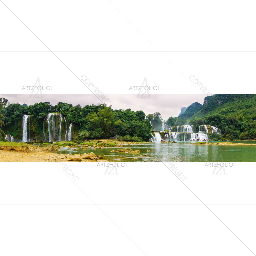 Ban Gioc, Detian Waterfall, Vietnam — custom-size art design 5011328