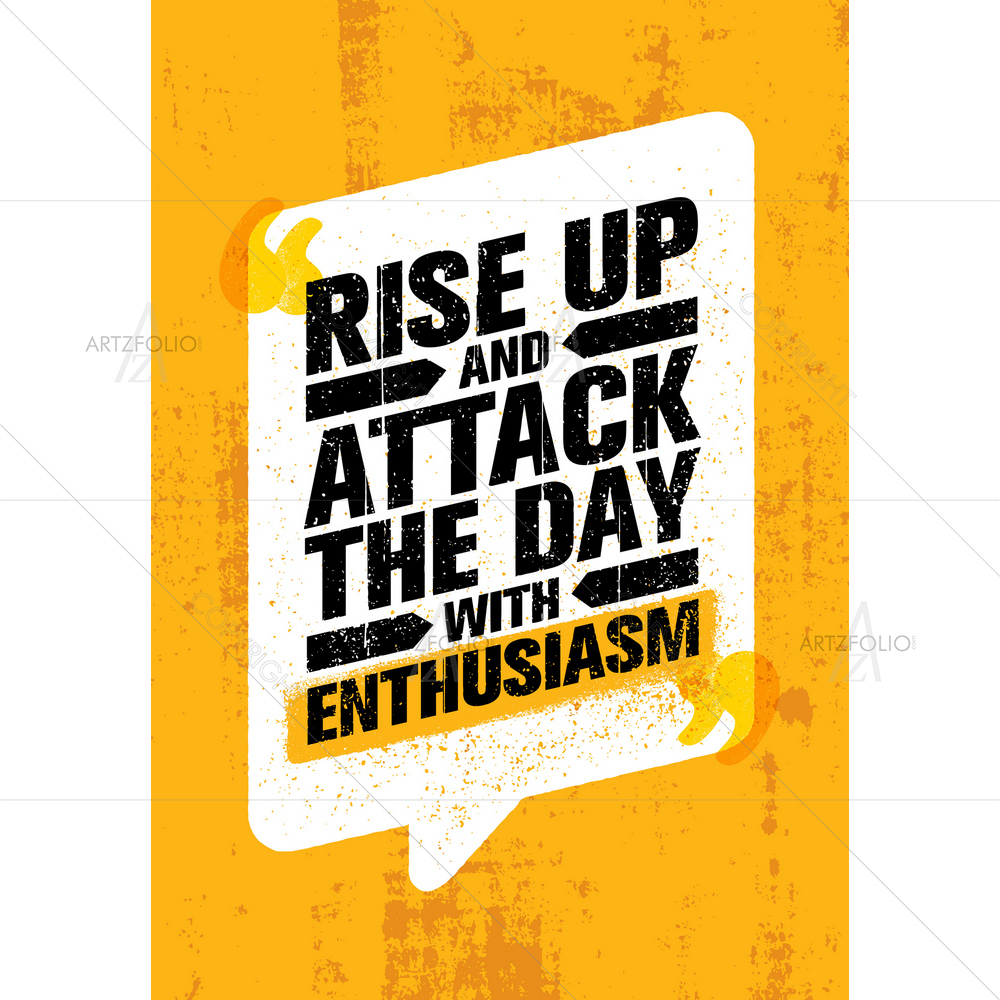 Rise Up Motivational Quote — Abstract custom art by ArtzFolio