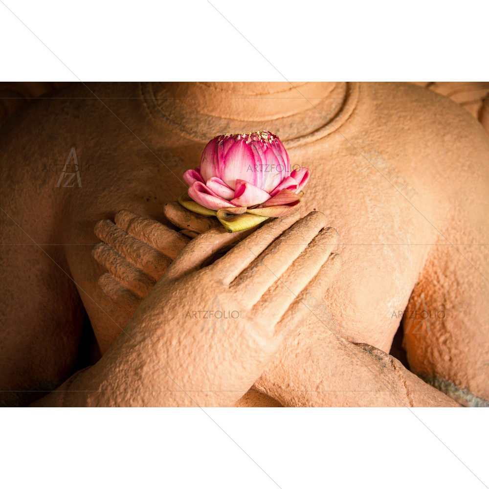 Lord Buddha with Lotus in his Hands — custom-size art design 5011339