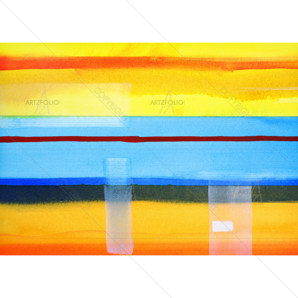 Colorful Watercolor Bands — custom-size art design 5011342