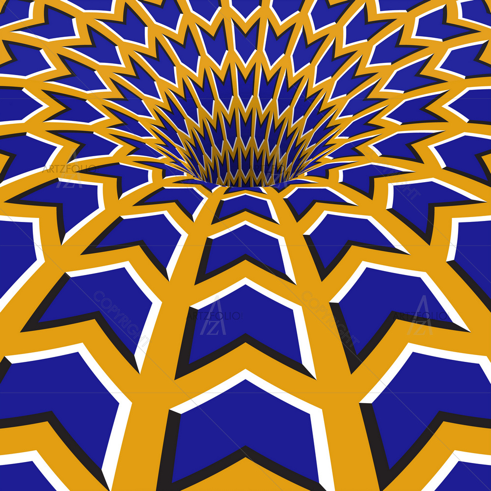Blue Arrows Hole — custom-size art design 5011354